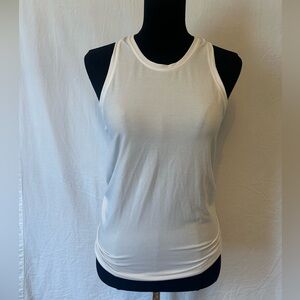 Athleta GapFit Breathe Tie Back Tank Top XS White Open Back Activewear